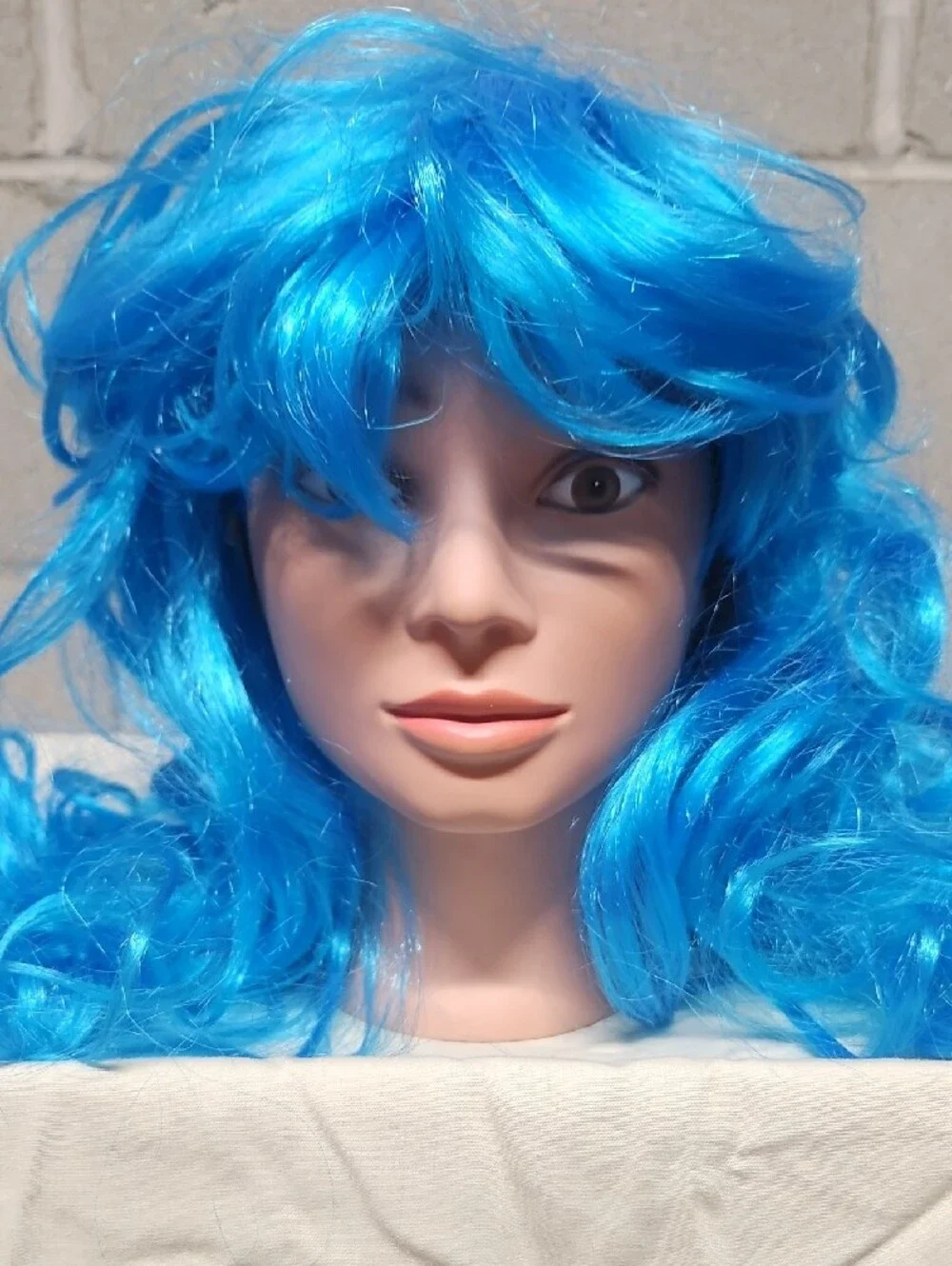 Bright Blue Long Wavy Women's Wig